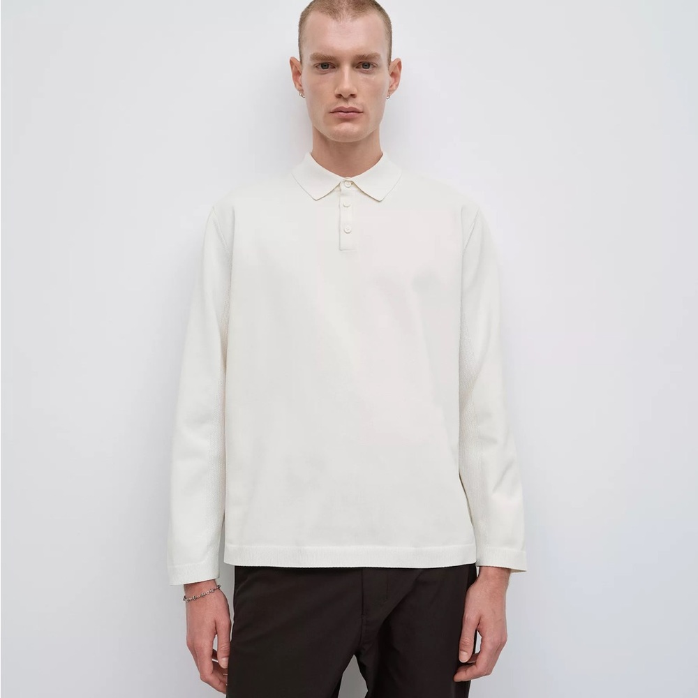 NWOT Lululemon Athletica Cream Long Sleeve Polo